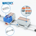 Din Rail Push in Distribution Block 4 way 2.5mm²