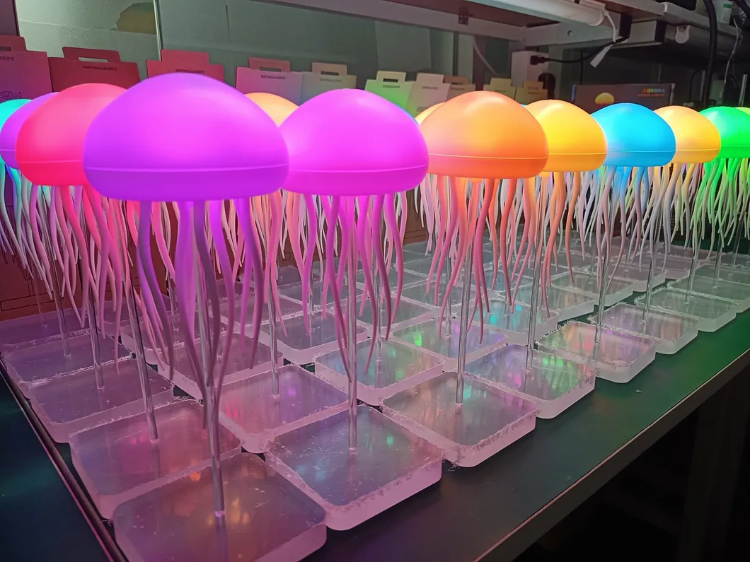 Modern Jellyfish Table Lamp with Adjustable Color-Changing LED Night Light