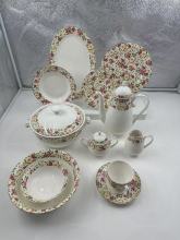 Underglaze colored ceramic tableware