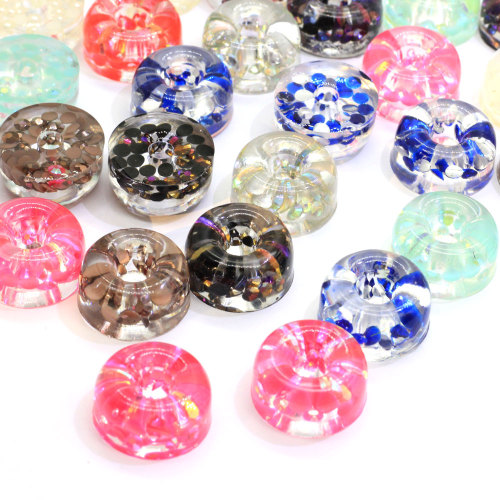 Hot Selling Leuke Mini Ronde Clear Candy Mooie Plaksteen Hars Kralen 100 stks Kawaii Cabochons Goedkoop voor Craft Slime DIY Supplies