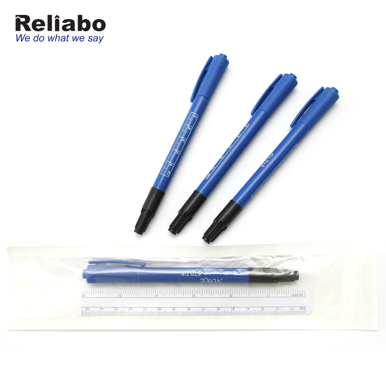 Reliabo Special Use Permanent Non-Toxic Medical Marker Skin Ruler Pen