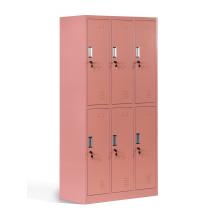 2 Tier Standard Metal Lockers 6 Door