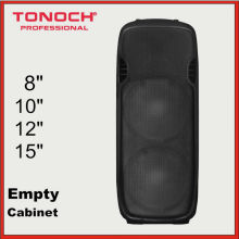 Double 15 Inch Plastic PA Speaker Cabinets