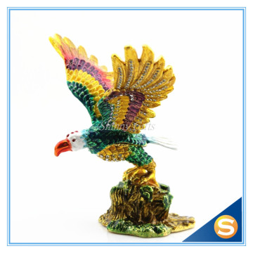 Animal Eagle Trinket box Jewelry Box Home Pewter Metal Craft