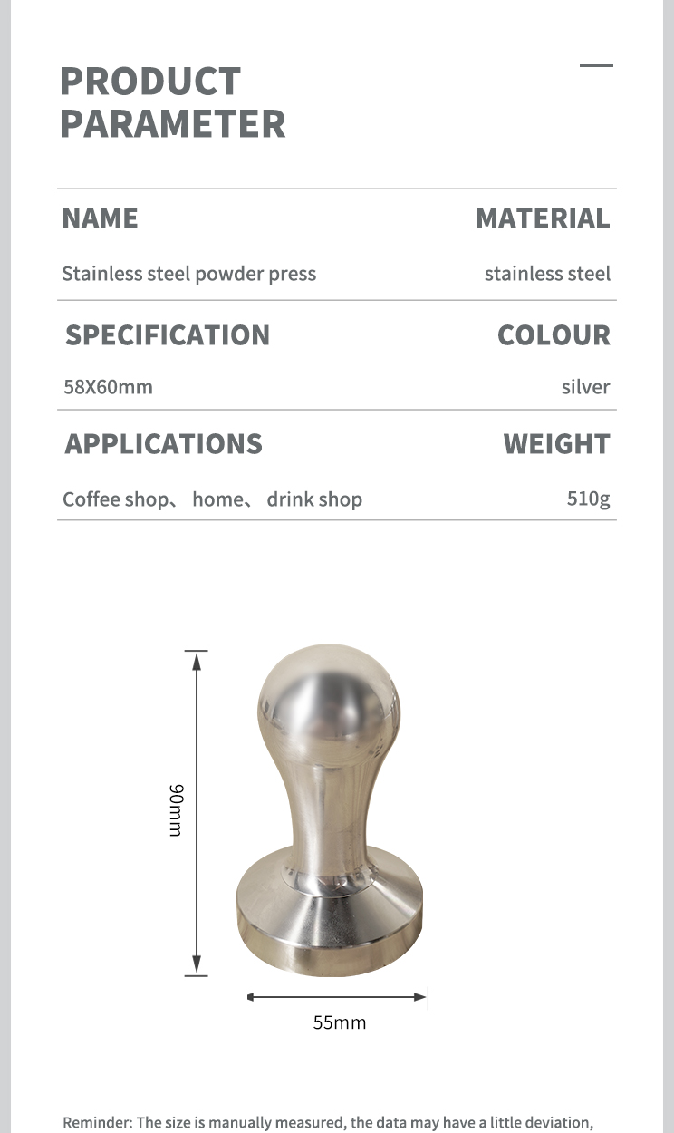 stainless steel tamper