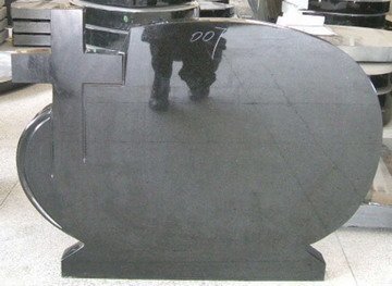 granite black etching headstone simple design