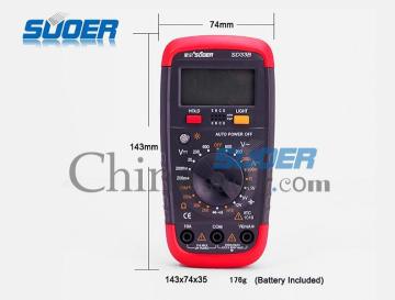 Suoer Hot Sale Multimeter Portable Multimeter Digital Multimeter (SD_33B)