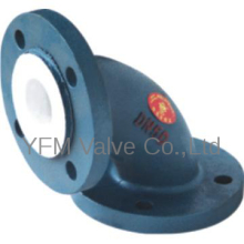 90° LINING PTFE FLANGED ELBOW SS PIPE