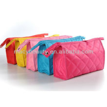 Quilted nylon chinel design makeup bag