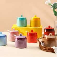 Wholesale Ceramic Spice Container Set - Unique Design Colorful Salt Jars