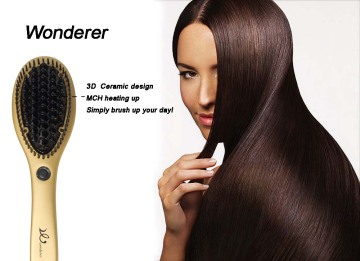 hair straightening ceramic brush