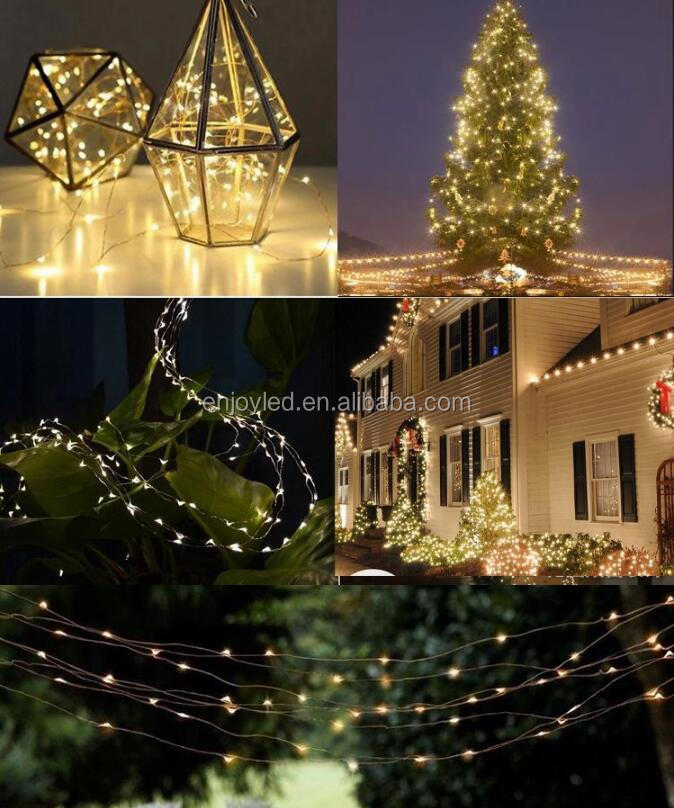 Led holiday Wedding Decoration Led String Lamps Connectable Copper wire Christmas Lights