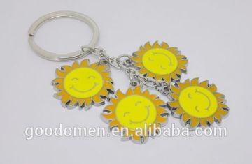 smile smiling face keychain keyring sunflower keychain key holder as souevnir gifts