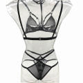 personnaliser 2 pièces ensemble de lingerie sexy en dentelle transparente