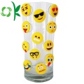 Εξατομικευμένη σιλικόνη Custom Emoji Sucker Οίνος Glass Marker