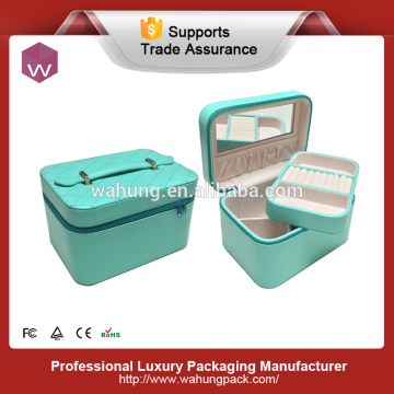 unique ladies green leather jewelry gift boxes (WH-3650)