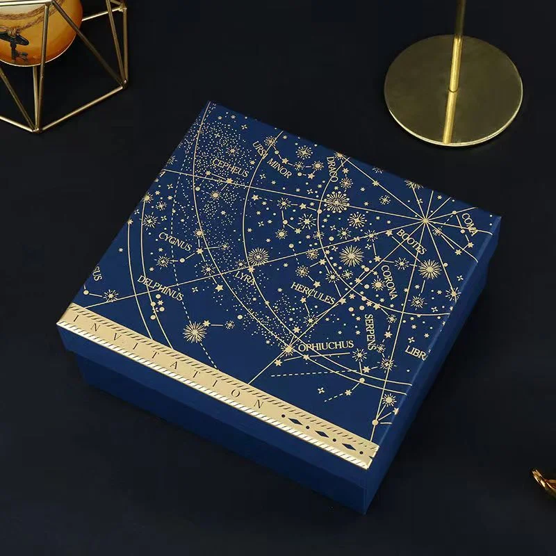 Starry Sky Gift Box Custom Printing Pattern Logo Advanced Exquisite Gift Box Wholesale Custom Luxury Custom Printed Logo