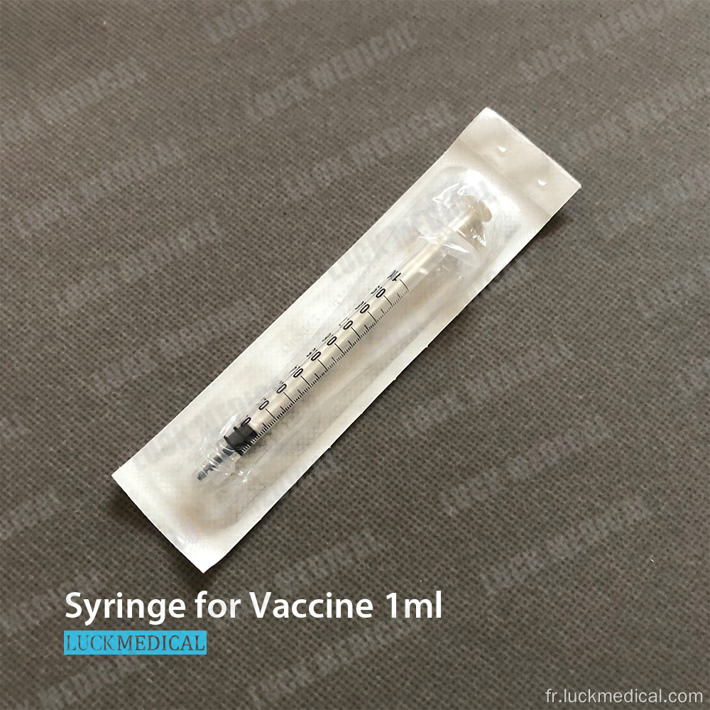 Syringe 1cc sans vaccin à aiguille