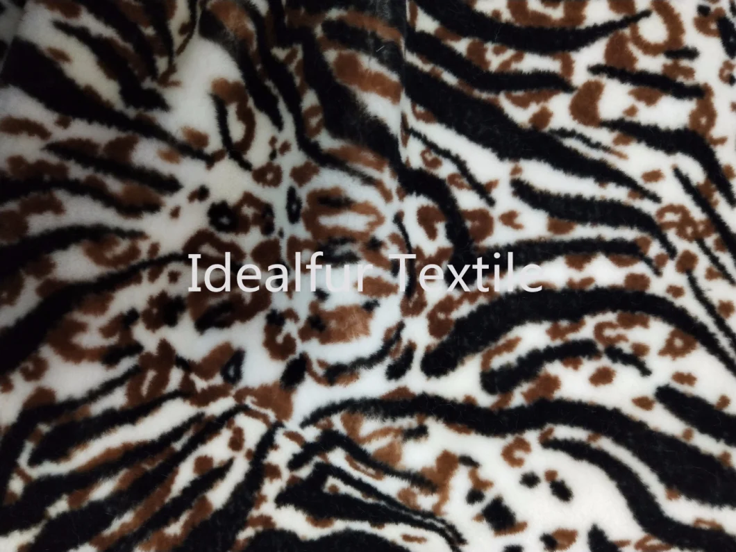 New Leopard Printed Faux Rabbit Fur