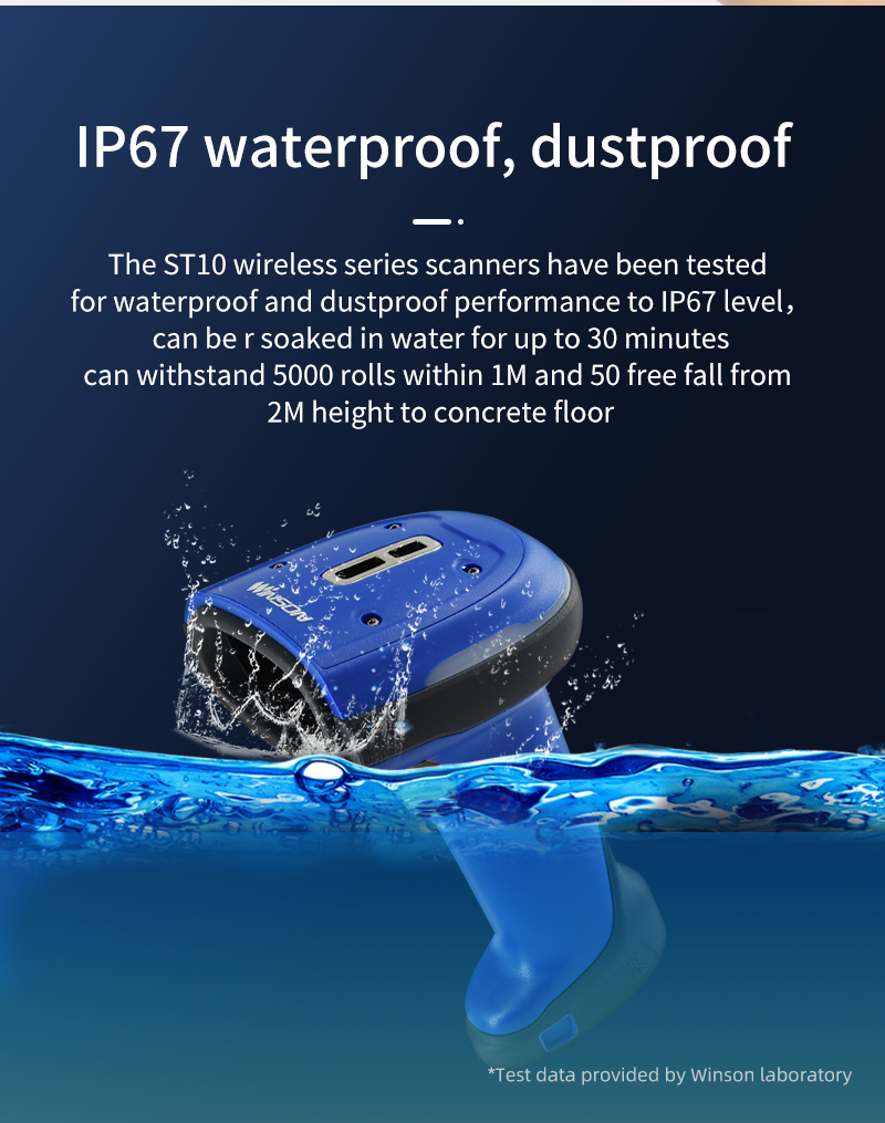 Winson ST10-71FA-BTU Ultra-Rugged Scanner Long Distance Imager Industrial Barcode Scanner Manufactures