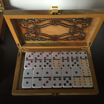 Double 6 Plastic Dominoes In Luxury Box