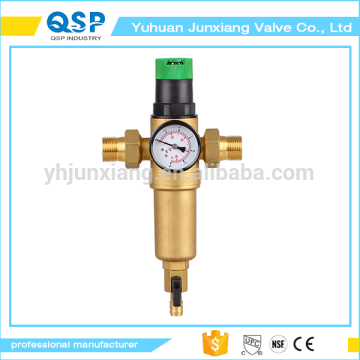 JUNXIANG Spring water pre filter with pressure gauge backwash water pre filter