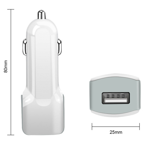 Carregador de carro USB 2.4A adaptador sem fio