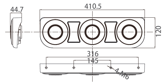 Trailer Multifunction Rear Lights Chrome