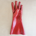 Dunkelrote PVC Arbeitssicherheit Handschuhe 35 cm