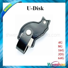 cat shape leather flash usb drive,cartoon leather usb flash memory stick