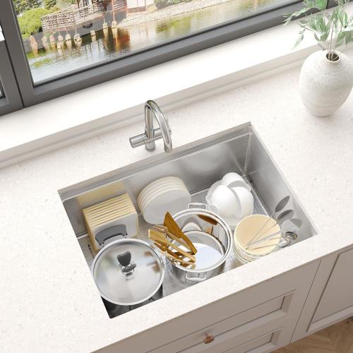 27x19 Popular Design Apartment Single Bow Sink