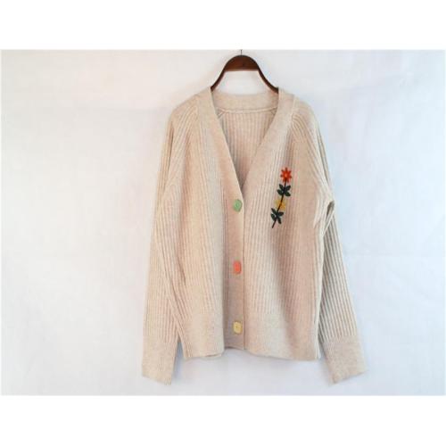 Comfortable And Elegant Floral Ladies Knitted Cardigan