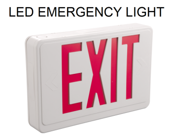 LED emergency exit sign box