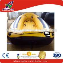 Water floating self bailing whitewater raft