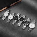 Fashion Casual heren roestvrijsteel Quartz horloges voor mannen