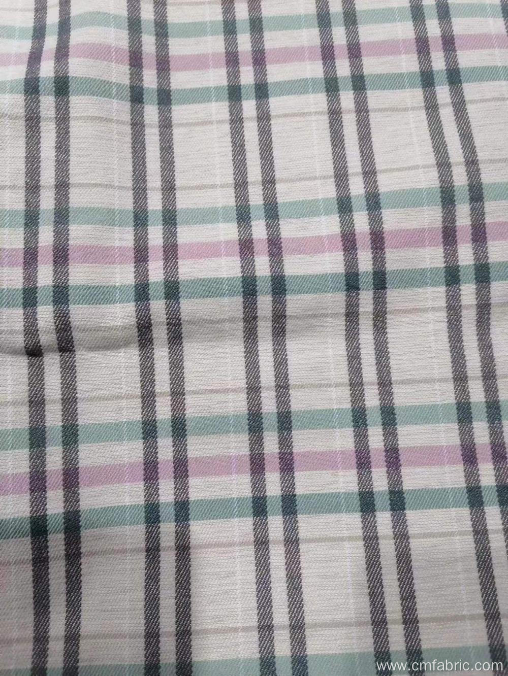 Rayon Nylon Spandex Bengaline yarn dyed check pattern fabric