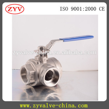 China manufacturer stainless steel three way ball valve