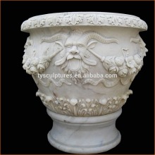Sell good cylindrical hand carved dragons flowerpot
