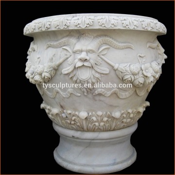 Sell good cylindrical hand carved dragons flowerpot