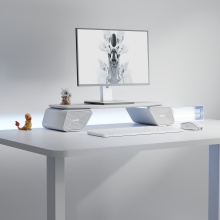 LUMI 2023 New Office Laptop Desk Monitor Riser with Bluetooth Speakers