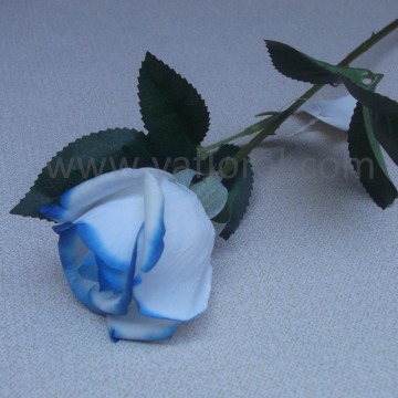 Hand feeling flowers from silk blue artificial flowers real touch artificial rose