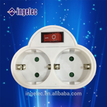 Wholesale german electrical plug and socket twins german outlet plug switched socket