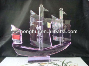 Pink crystal ship model