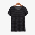 Damen Kurzarm T-Shirt Streifen