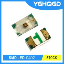 Tamaños de LED SMD 0402 verde