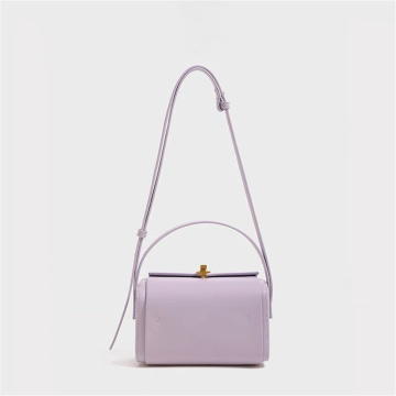 Dreamy Lilac Ladies' Genuine Leather Pillow Tote Bag
