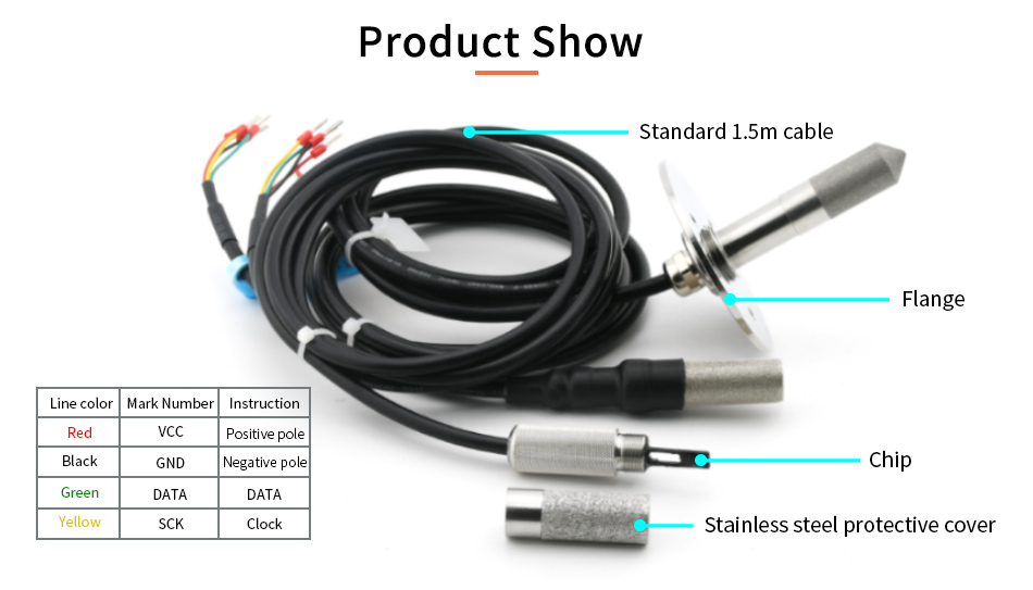 HENGKO corrosion resistance heat resistance electronic temperature and humidity sensor for outdoor use farm