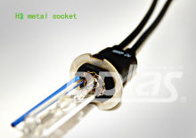 Metal Base 55w Xenon Hid Bulbs , H3 6000k Hid Headlight