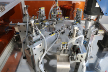 Automatic installation of cylindrical emitter