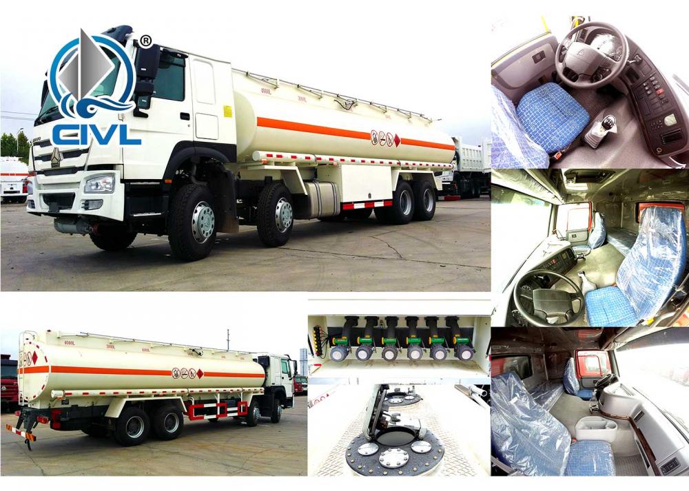 Camion citerne de carburant Howo 8x4 26 Howo 8x4 Fuel Tanker Truck 26